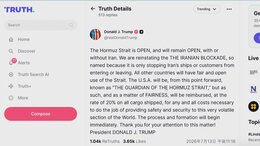 トランプ大統領「貨物の価値の20％の払い戻し求める」　ホルムズ海峡の守護者として通航する船舶の安全を確保すると主張|TBS NEWS DIG