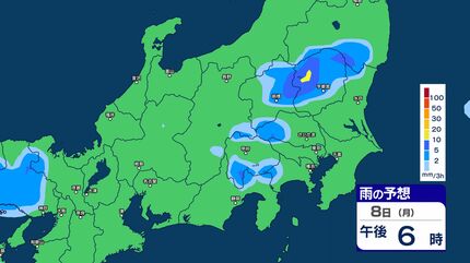 関東甲信 8日夜遅くにかけて “ゲリラ豪雨”に注意 大気の状態非常に不