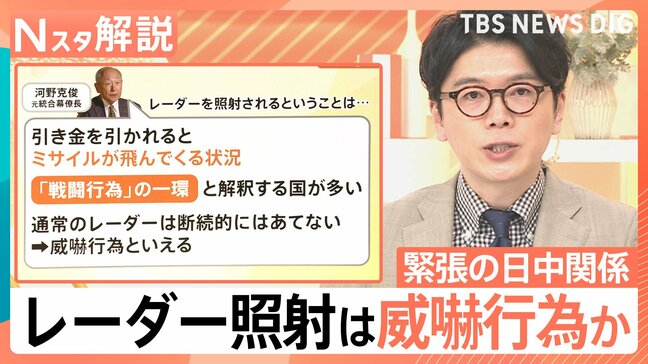 「習近平氏の怒りを察して忖度か」専門家が分析　中国軍の戦闘機がレーダー照射　緊張状態の日中関係【Nスタ解説】|TBS NEWS DIG