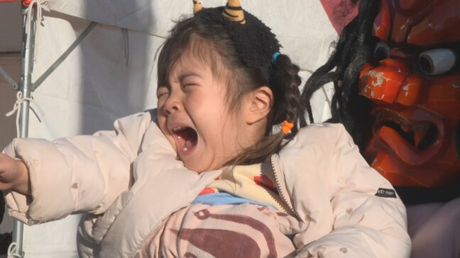 神輿の後に現れた鬼に大号泣　甲府に春を告げる節分祭　「大神さん」の愛称で知られる伝統の「甲府大神宮祭」|TBS NEWS DIG