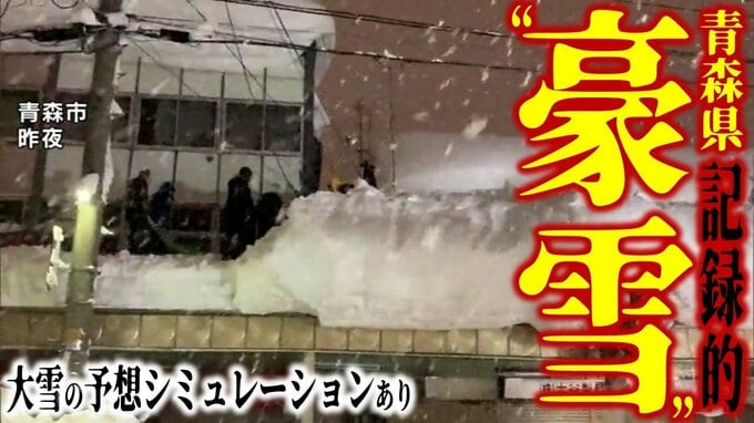 【雪の予想・3日午後2時現在】“記録的な豪雪”の青森市　昼夜問わず市民など除排雪　市内の公立小中学校と高校は浪岡地区を除き臨時休校　子どもからは本音「授業したい」　大雪シミュレーションで見る最新予想は?|TBS NEWS DIG