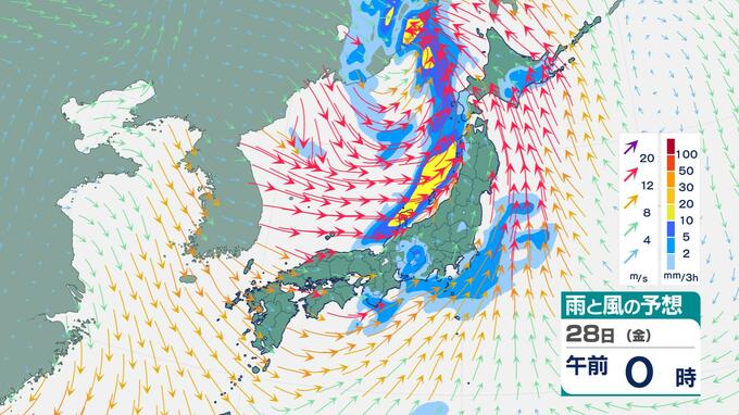 【荒天予想】きょう26日(水)まで大雨・突風に注意　週末28日からは北日本で大荒れのおそれ　雨風シミュレーション|TBS NEWS DIG