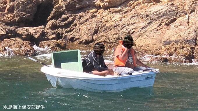瀬戸内海で釣りをしていたところ強風で手漕ぎボートが動けなくなる...巡視艇が男女2人を救助【水島海上保安部】|TBS NEWS DIG