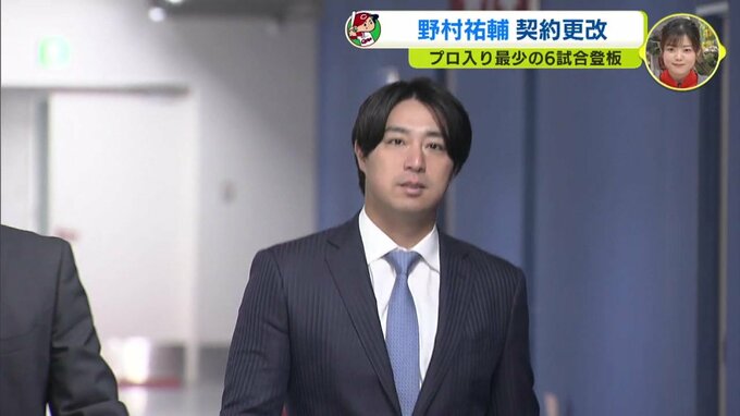 広島カープ　野村祐輔　契約更改　プロ入り最少の６試合登板　|　RCC NEWS | 広島ニュース | RCC中国放送