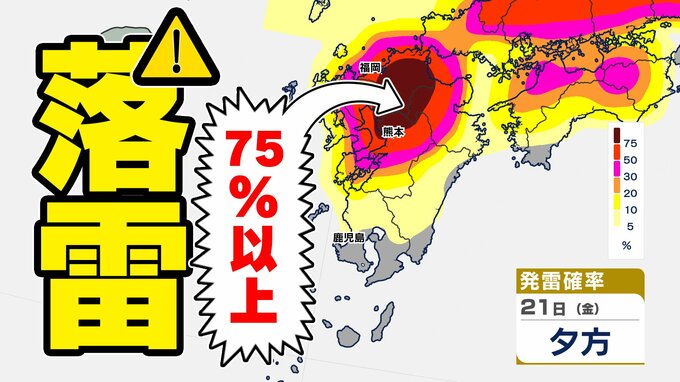 【非常に激しい雨】おそれ　天気急変に注意【雨シミュレーション21日（金）・8/31まで天気予報 】福岡・佐賀・長崎・大分・熊本・宮崎・鹿児島|TBS NEWS DIG