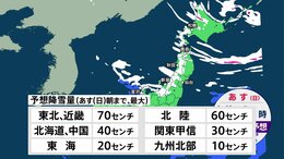 引き続き日本海側 近畿や東北でも雪、夜は東海でも降雪か 今日の天気・気温・降水確率・週間天気【1月28日 天気予報】|TBS NEWS DIG
