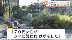 庭で作業中にクマ…70代女性が顔面に重傷　住宅街で日中の衝撃　クマの出没、去年同月に比べ8倍　富山・立山町|TBS NEWS DIG