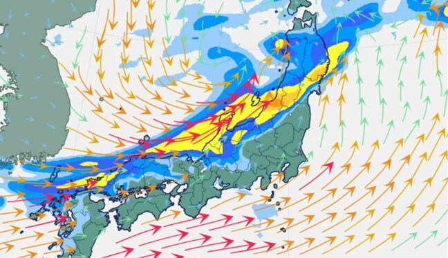 【大雨情報】北日本から東日本　７日にかけ、雷を伴い非常に激しい雨が降り、大雨となる所が　【雨と風のシミュレーション・発雷確率】|TBS NEWS DIG