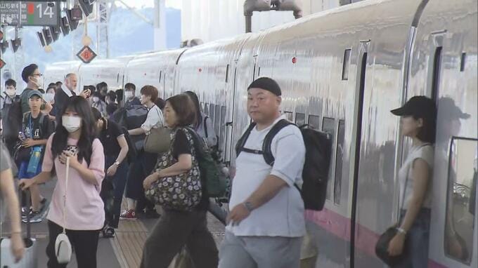お盆期間の新幹線　利用者は前年比1.5倍、コロナ禍前の8割あまりに　福島　|　福島のニュース│TUF