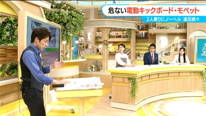違いを再確認！モペットは｢一般原付｣なので要免許でヘルメットも義務 歩道も走れません 電動キックボードは時速6キロ以下なら歩道走行可|TBS NEWS DIG