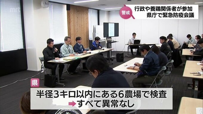 川南町での鳥インフルエンザ発生受け　宮崎県庁で関係者を集めた緊急防疫会議　|　MRTニュース ｜ ＭＲＴ宮崎放送