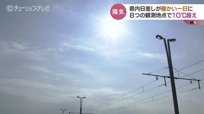 日差しが暖かい一日に…8つの観測地点で10℃超え　富山　|　富山のニュース｜天気・防災｜チューリップテレビ