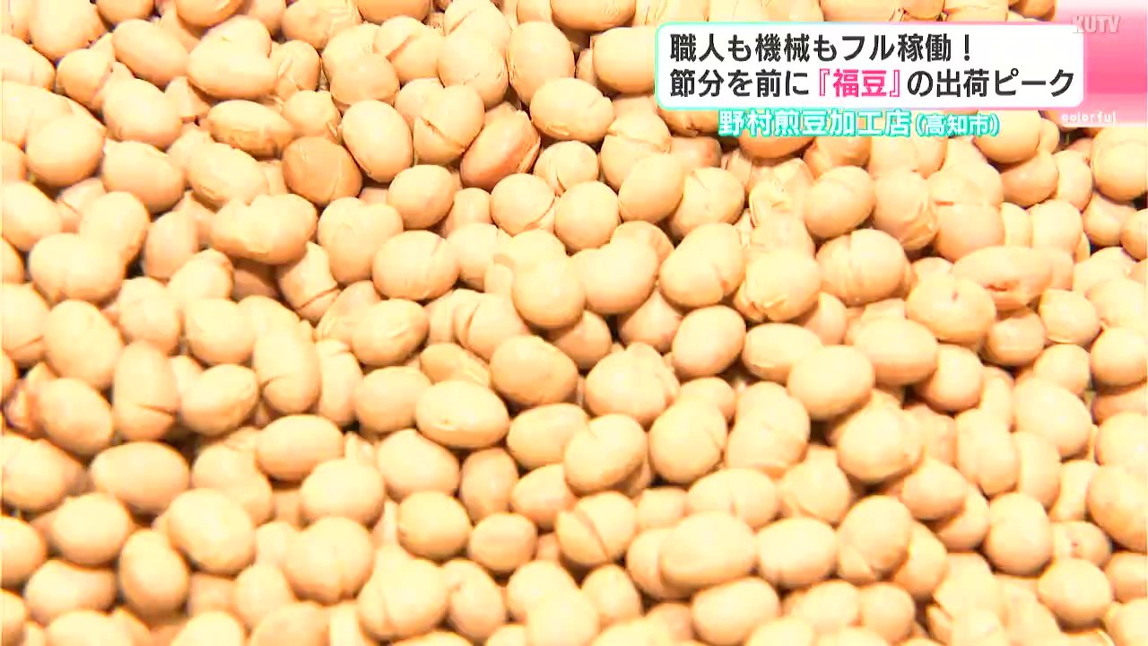 職人も機械もフル稼働！ 節分を前に『福豆』の出荷ピーク 野村煎豆加工