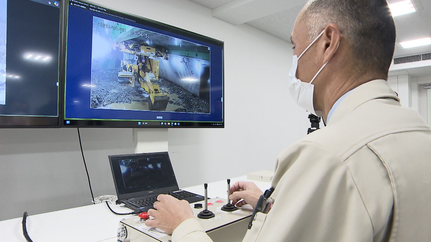 遠隔操作で掘削工事ができる技術の検証 大本組が500キロ以上離れた新潟
