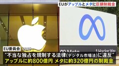 EU委員会 「アップル」に800億円、「メタ」に320億円の巨額制裁金 “不当な独占を規制する法律”に違反　制裁金は初めて| TBS CROSS DIG with Bloomberg
