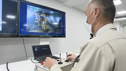 遠隔操作で掘削工事ができる技術の検証 大本組が500キロ以上離れた新潟