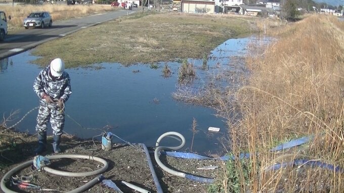 高波の影響か　滑津川が逆流、道路など冠水　福島・いわき市|TBS NEWS DIG
