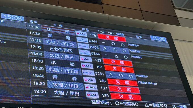 東京都心で大雪おそれ　高速道路は首都高や東名、中央道などで「予防的通行止め」　空の便は羽田空港発着の89便が欠航|TBS NEWS DIG