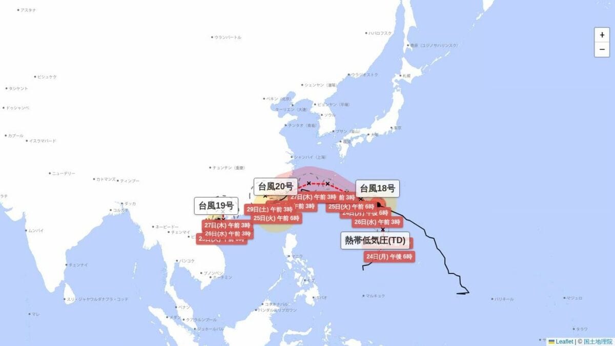 台風18号　予想最大瞬間風速50メートル…住宅倒壊するほどの強風　警報級の大雨おそれも　奄美地方で25日から高波や暴風に警戒　鹿児島