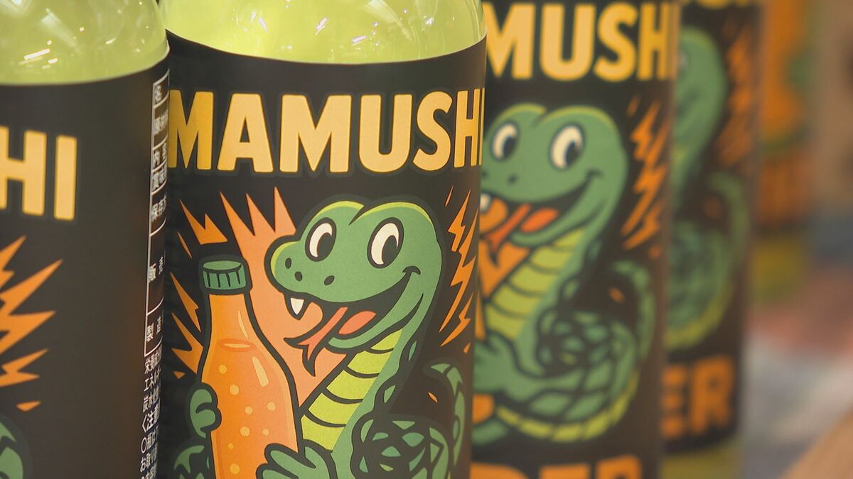 本物のマムシパウダー入り「マムシサイダー」がヒット　かつての特産品をポップに復刻