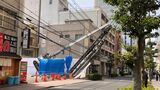 「もう少しで家にもぶつかっていた」岡山市中心部で重機が電線に倒れ込む 現場周辺が一時通行止め|TBS NEWS DIG