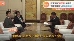 与党「勧告従わなければ公表」修正案を提示　救済法案めぐり与野党幹事長会談| TBS CROSS DIG with Bloomberg