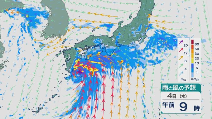 【台風情報】熱帯低気圧は「台風15号」に発達へ 西日本に直撃の可能性も 4日(木)や5日(金)は九州から東北まで大雨に注意・警戒を 雨と風シミュレーション　|　石川県のニュース｜MRO北陸放送