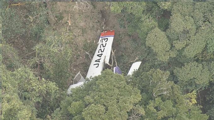 民間機が着陸失敗　山林に墜落　男性4人搭乗、全員無事　長崎県新上五島町|TBS NEWS DIG