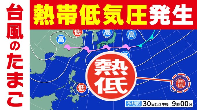 【台風のたまご】発生へ「熱帯低気圧」発達しながら 沖縄の南の海上に進む予想も【雨・風シミュレーション７月１０日（金）まで】気象庁の予想天気図・台風情報に今後注意|TBS NEWS DIG