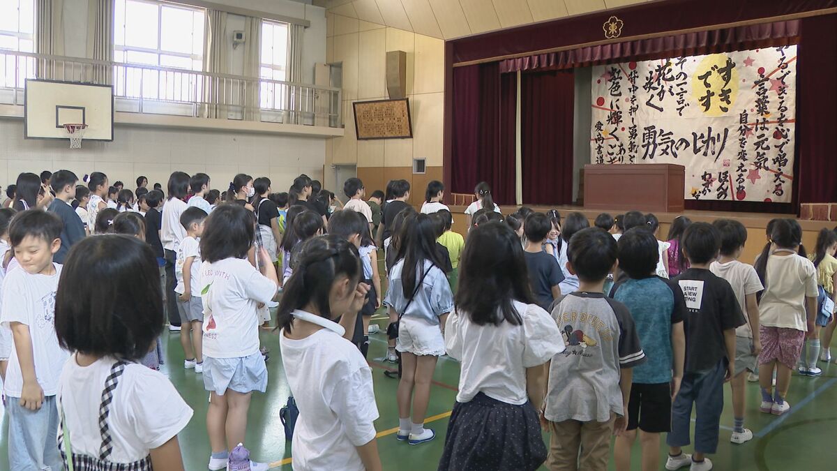 厳しい残暑の中…名古屋市内の小中学校で始業式 「すんごい暑くてびっくりした」「万博行って楽しかった」