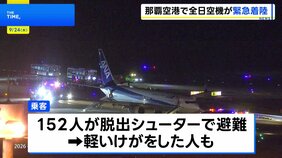 全日空機が那覇空港に緊急着陸　右エンジンにトラブル　乗客脱出で軽傷者も|TBS NEWS DIG
