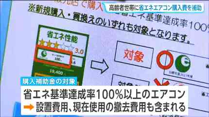 10万円”高齢者エアコン購入補助受付 あっという間に上限300件到達