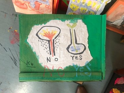 黒田征太郎　クレヨン画 黒田征太郎 クレヨン画 Life さいたさいた 原画 横約59×縦約83.5