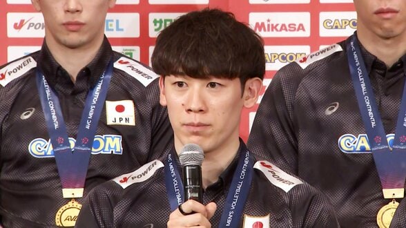 石川祐希「五輪でメダルを取るのが最終目標」髙橋藍「メダルだけを考えて頑張っていきたい」【優勝会見】|TBS NEWS DIG