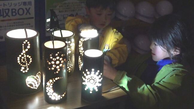 小学生らが“竹あかり”づくり　竹に電動ドリルで穴をあけ音符や月の模様に　今月末の紅葉祭りで飾られる　山梨|TBS NEWS DIG