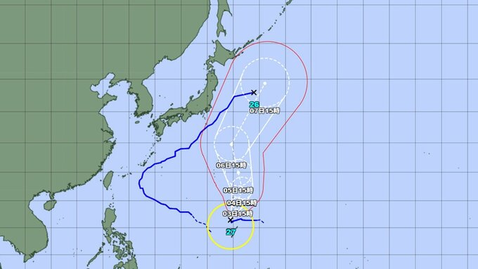 【台風情報】台風27号(チョーイワン)は今どこに？ 今後は「非常に強い」勢力で小笠原諸島接近の可能性...最大瞬間風速65m/s予想　今後の台風の動き、雨風シミュレーション、全国の天気を画像で　気象庁　　|　山形のニュース│TUYテレビユー山形