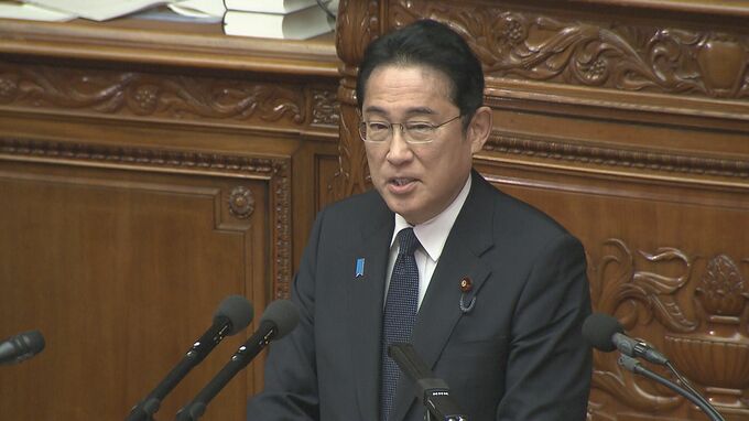 【速報】岸田総理「直面する課題に不撓不屈の覚悟で取り組む」　所信表明演説で決意示す