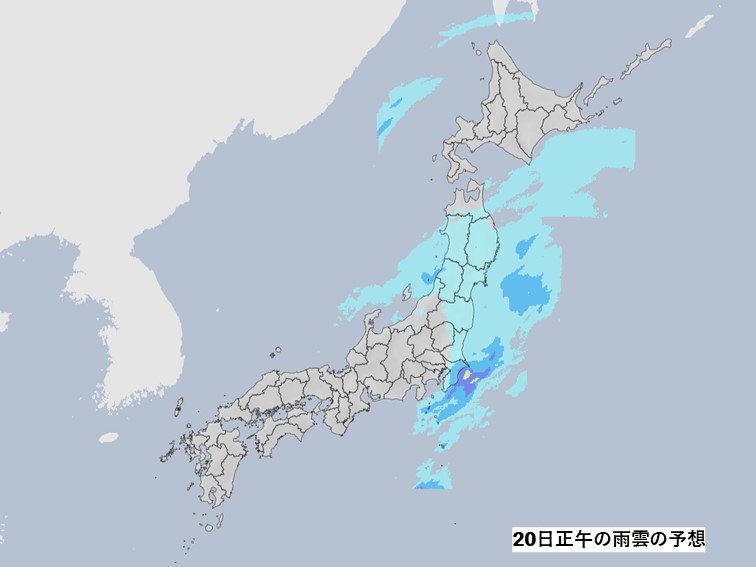 サムネイル_東日本や東北では午前中を中心に雨　新潟は前日よりも5℃以上気温が下がる所も　西日本は晴れて気温上昇