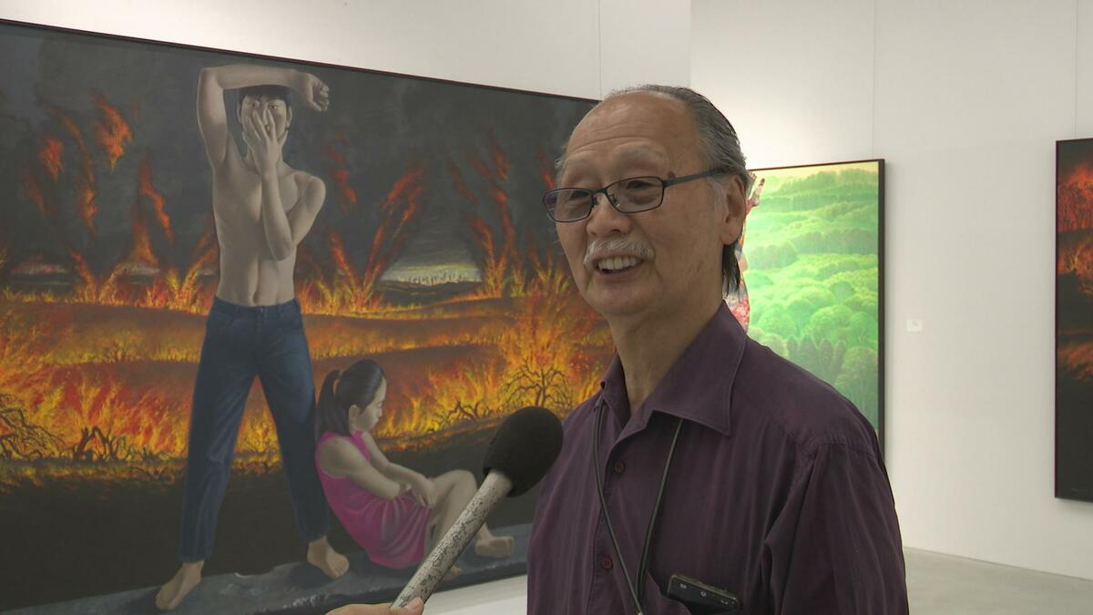 作家とはこうして生きている」十和田市出身の画家・明山應義さんの展覧 