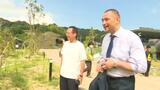 「賑わい拠点として大きく期待」 室伏スポーツ庁長官が今治里山スタジアムを視察 FC今治・岡田武史会長と笑顔で交流 ヤギのメイちゃんともご対面 | 愛媛のニュース - Nスタえひめ|あいテレビは6チャンネル