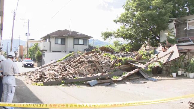 木造2階建て住宅倒壊 周辺住民が以前から家の傾きを市に相談 大分・津久見市|TBS NEWS DIG
