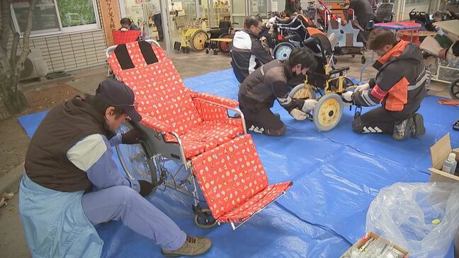 自動車整備のプロがボランティア活動　宮崎県立こども療育センターで車いすを清掃・整備|TBS NEWS DIG
