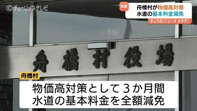 舟橋村が水道の「基本料金」を3か月間全額減免へ　物価高対策で生活支援　1月〜3月検針分が対象　富山|TBS NEWS DIG