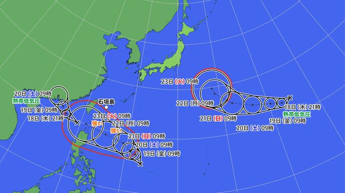 【トリプル台風発生へ】22日前後 沖縄に影響が出る恐れ　海のレジャーなどに注意が必要　台風情報2025|TBS NEWS DIG