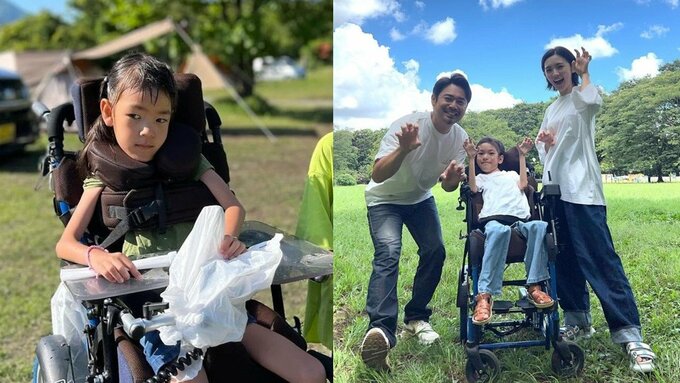 【星野真里】長女・ふうかさん　車椅子での水遊びは、ビニール袋で「濡らさないようにカバー」「試行錯誤して、その都度ベストな仕様を見出す」　【先天性ミオパチー】|TBS NEWS DIG