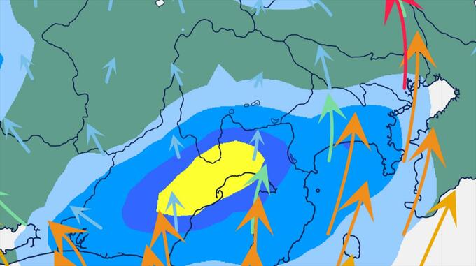 16日夜遅くにかけ大気の状態が非常に不安定　降り始めからの降水量は南部で201.5ミリなど　少ない雨量でも土砂災害の危険高まるおそれ　山梨【雨と風のシミュレーション・発雷確率】|TBS NEWS DIG
