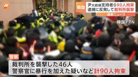 韓国・ユン大統領支持者ら90人拘束　ユン氏逮捕に反発して裁判所襲撃　半数以上が20代や30代の若い世代|TBS NEWS DIG