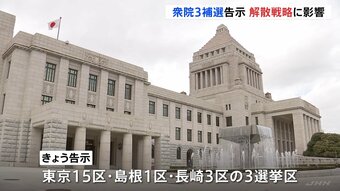 衆院3補選 告示　東京・島根・長崎で議席争う　自民党は2選挙区で公認候補擁立見送る|TBS NEWS DIG