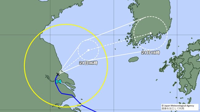 【台風情報】“急カーブ”の台風14号 日本への影響は…？ 22日は台風14号から変わった低気圧の影響で東北・北陸・東海・近畿・四国・九州北部の広い範囲で警報級の大雨のおそれ【台風の最新進路予想、雨と風のシミュレーション】|TBS NEWS DIG