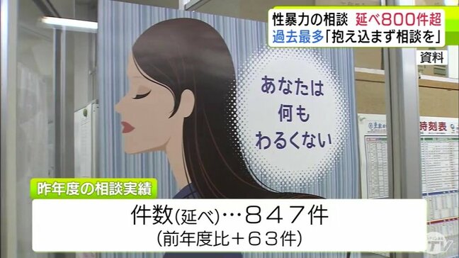 性犯罪・性暴力の相談 24年度は過去最多の延べ847件 1人で抱え込まずに相談を 青森県|TBS NEWS DIG